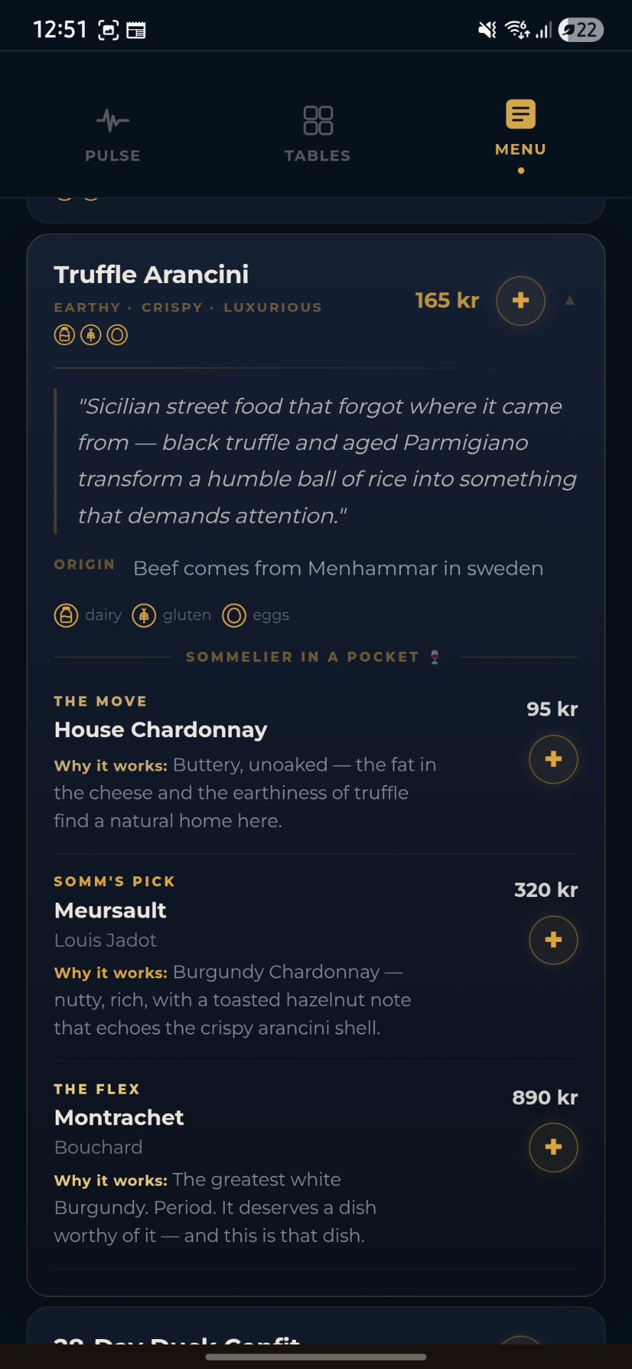 Lencue Menu & Sommelier